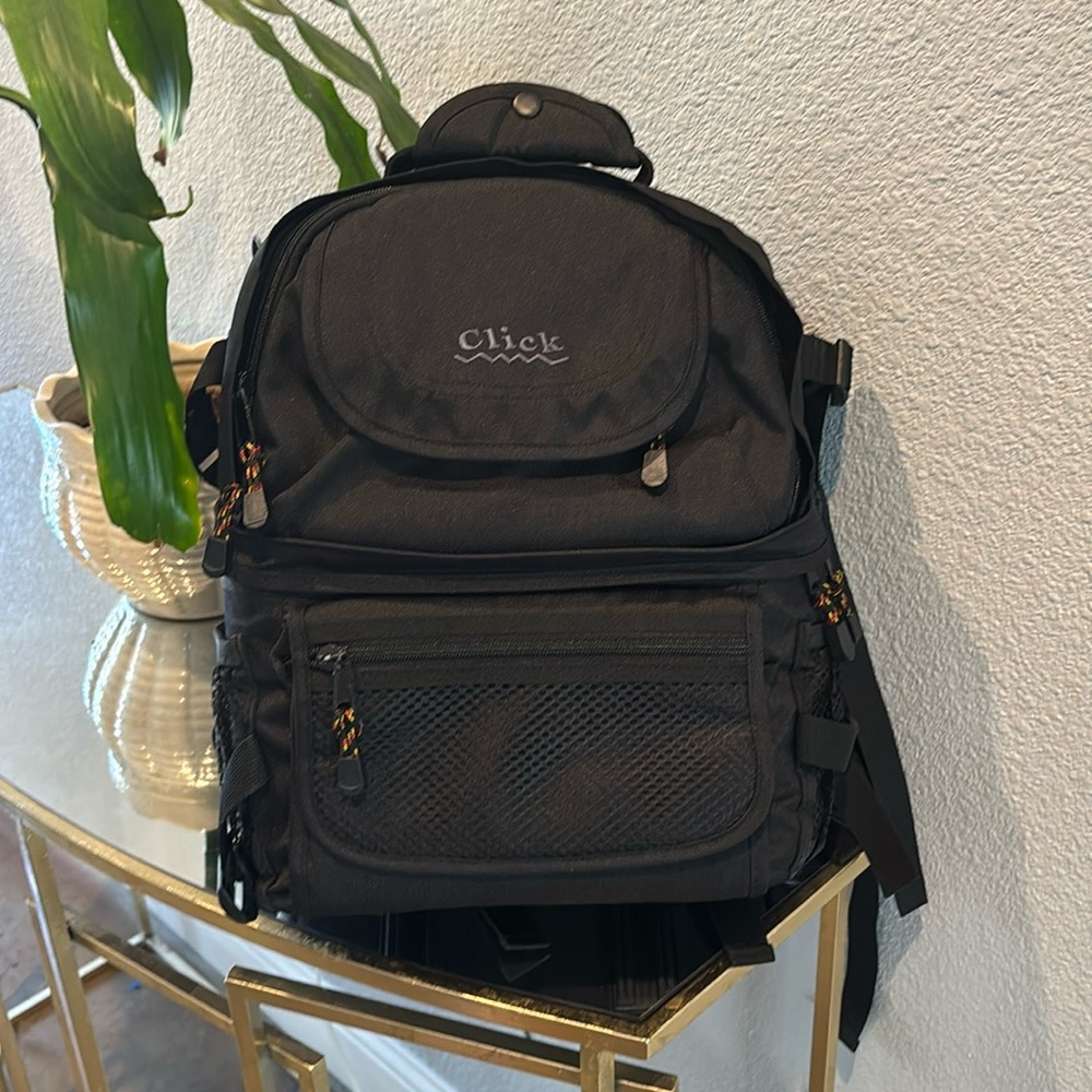 Click Camera hiking backpack. Like new condition